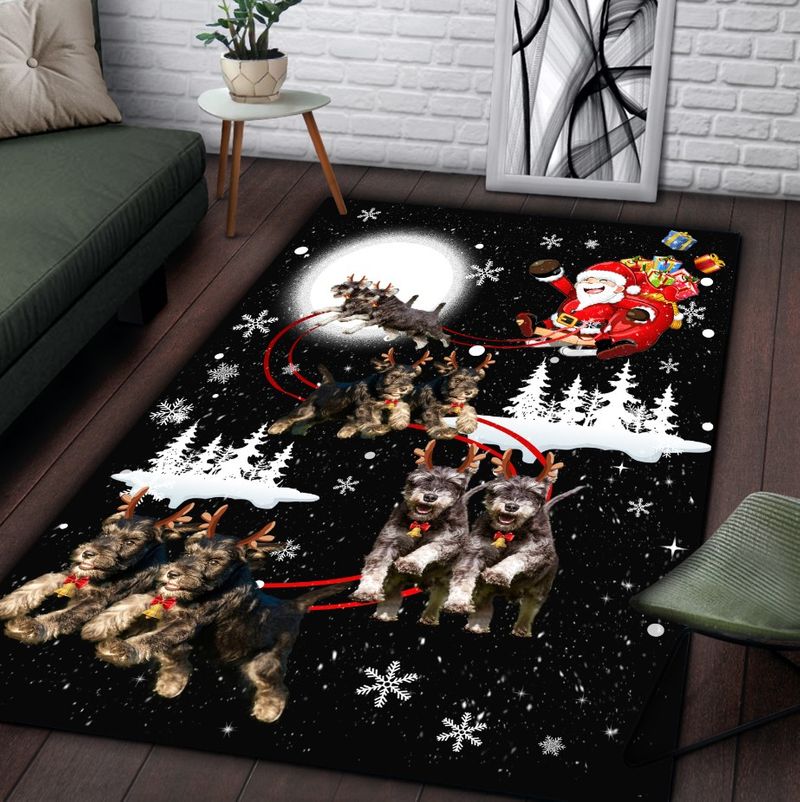 Christmas Miniature Schnauzer Reindeer CLM2310127M Rug