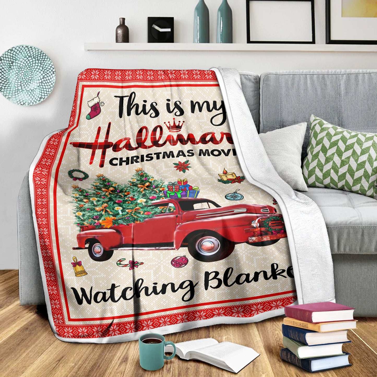 Christmas Movies Watchin CLM1012166S Sherpa Fleece Blanket