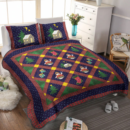 Christmas Night CLM1710090B Quilt Bedding Set