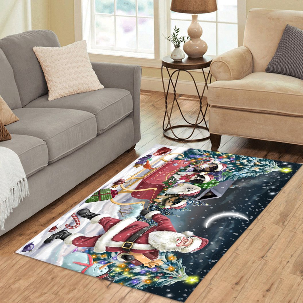Christmas Pomeranians CL18110786MDR Rug