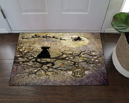 Christmas Santa Claus Cat BT2111027D Non-slip Door mats