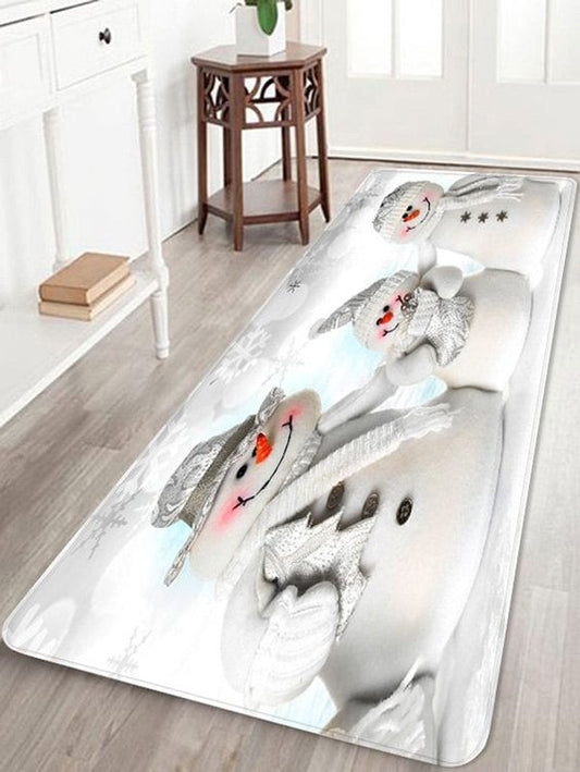 Christmas Snowflake Snowman CLA2309073RU Runner Rug
