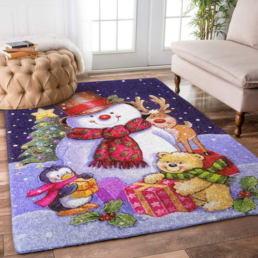 Christmas Snowman Bear Reindeer BT0111113R Rug
