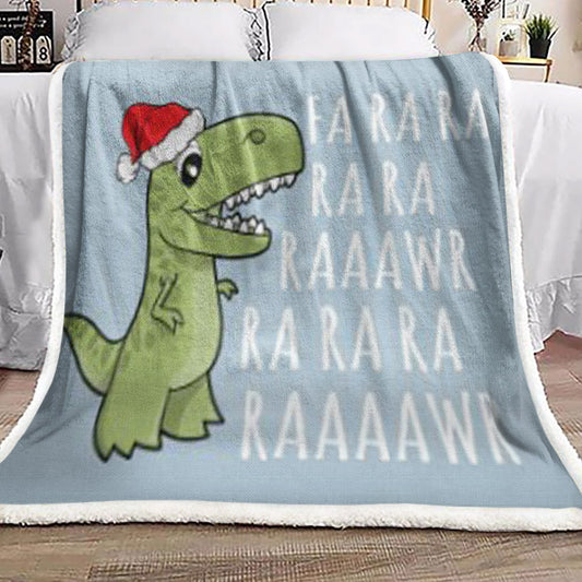 Christmas T Rex CL24100068MDF Sherpa Fleece Blanket