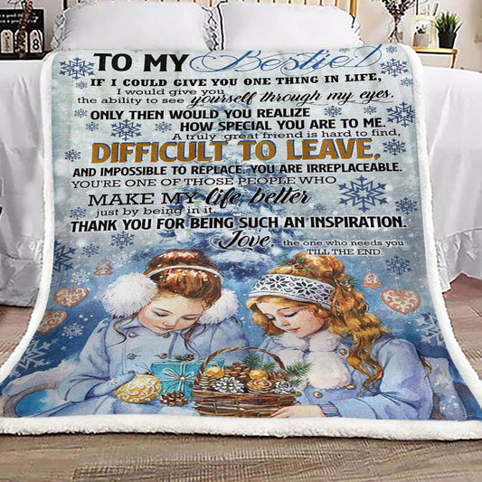 Christmas To My Bestie CL16110092MDF Sherpa Fleece Blanket