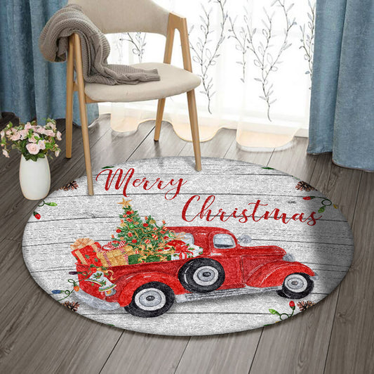 Christmas Truck NT1610079RR Round Area Rug
