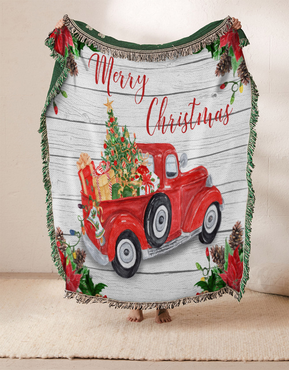 Christmas Truck NT1610110S Throw Blankets For Sofa