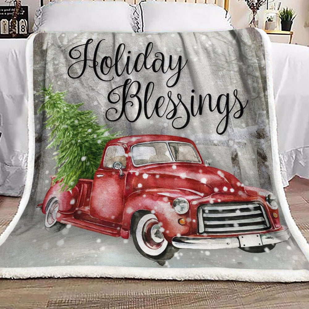 Christmas Truck NT3110063F Sherpa Fleece Blanket