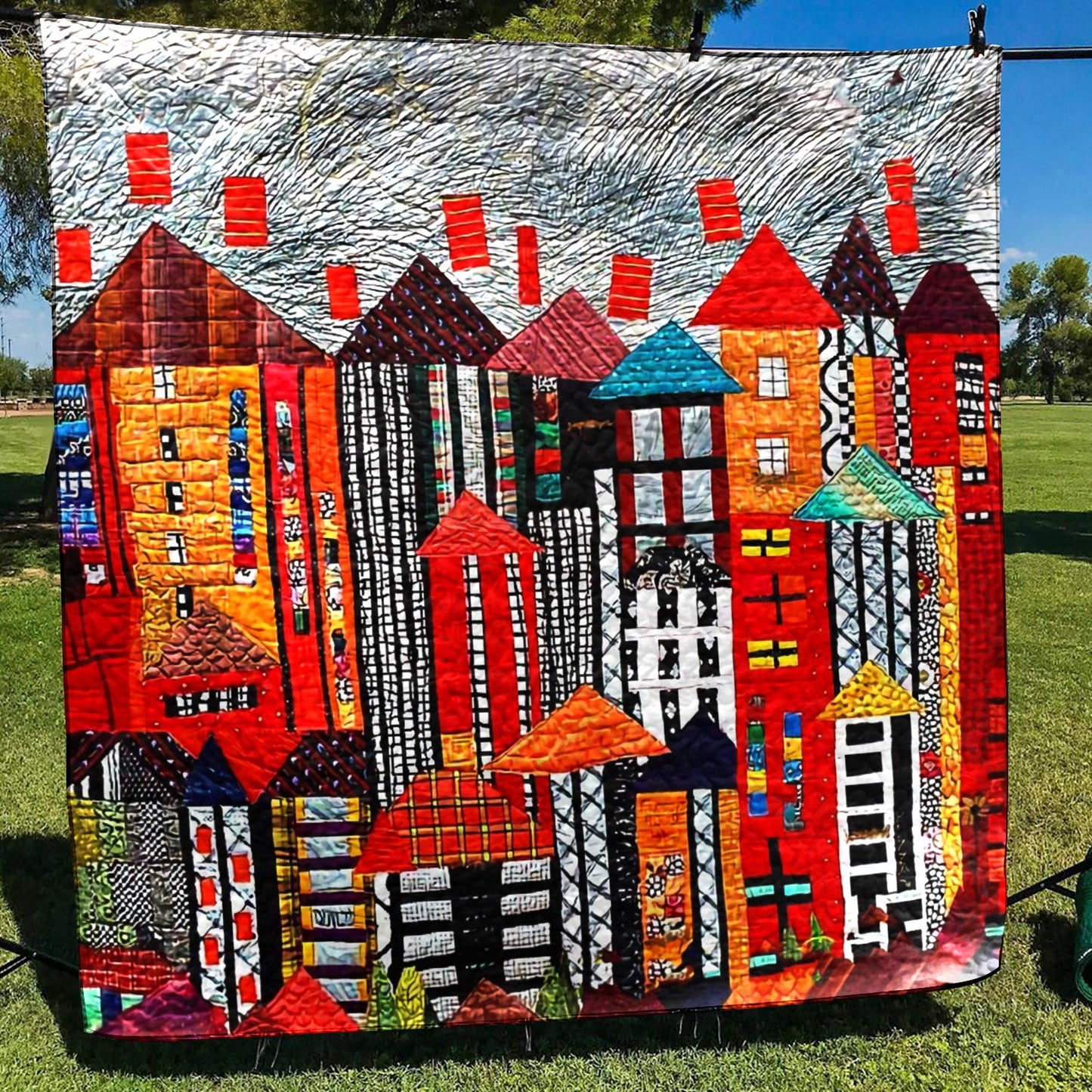 City Houses CLA2410158Q Quilt Blanket