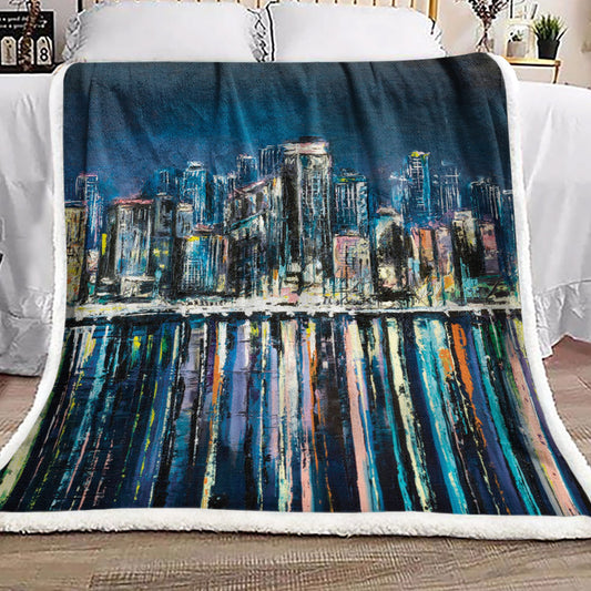 City Night ML3110064F Sherpa Fleece Blanket