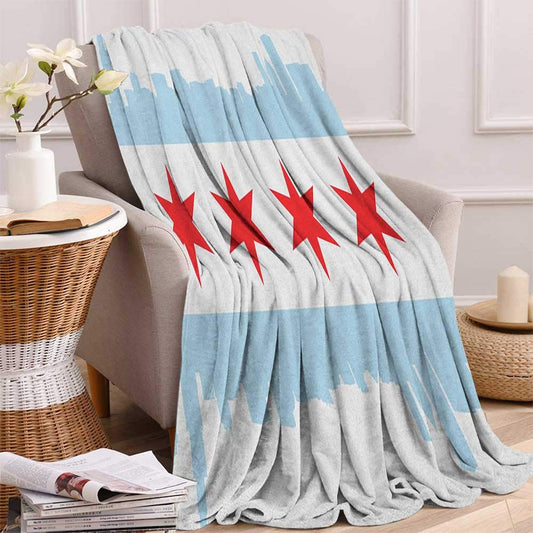 City Of Chicago Flag CLM1110057S Sherpa Fleece Blanket