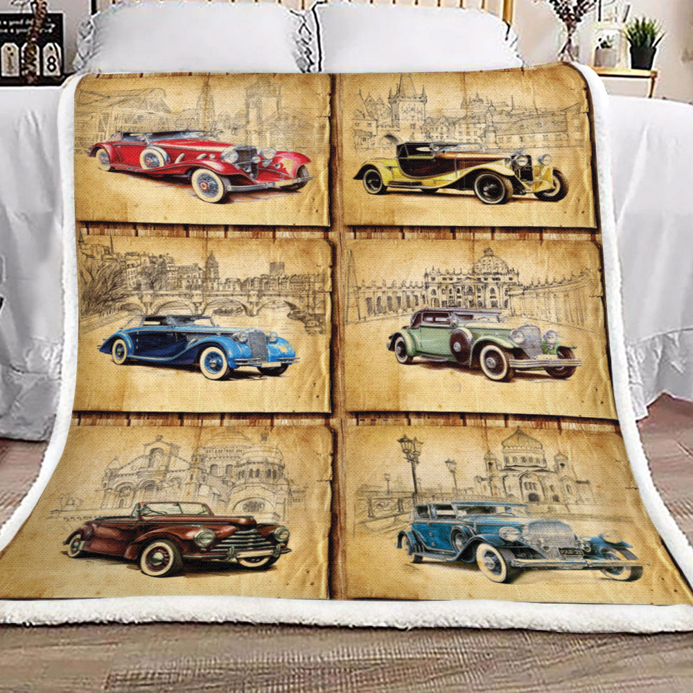 Classic Car TN1410065TT Sherpa Fleece Blanket