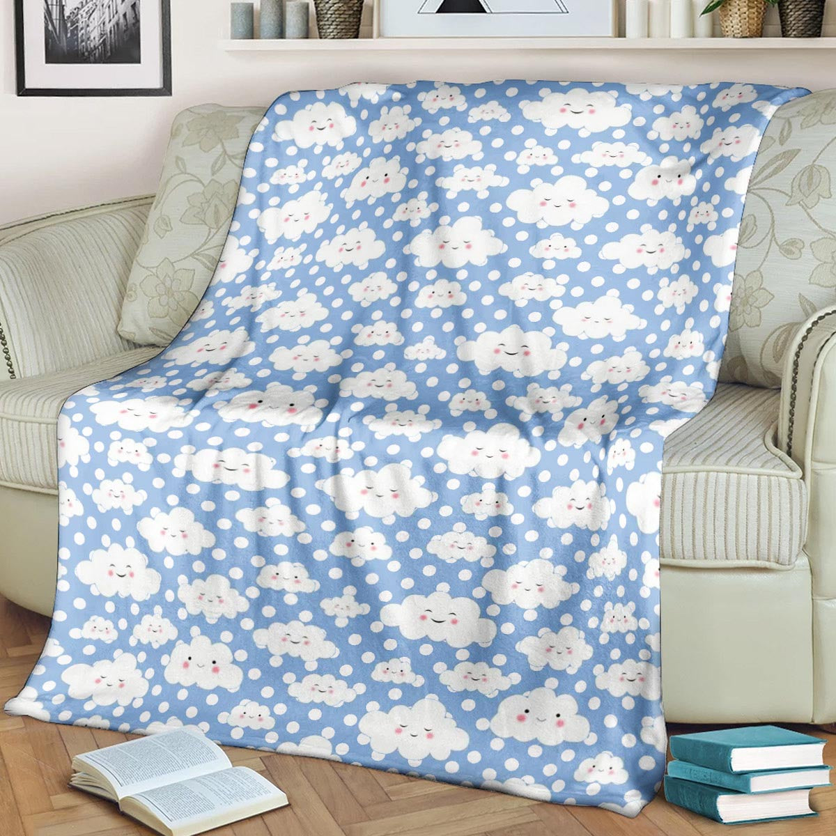 Cloud Pattern CLA15100643F Sherpa Fleece Blanket