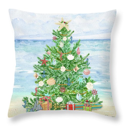 Coastal Christmas Tree CLH18100229P Throw Pillow Covers