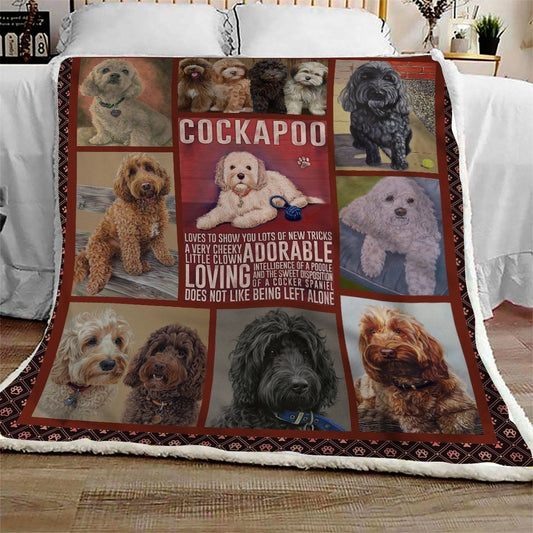 Cockapoo CL10100097MDF Sherpa Fleece Blanket