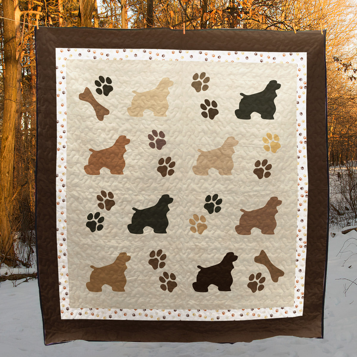 Cocker Spaniel CLA250648 Quilt Blanket