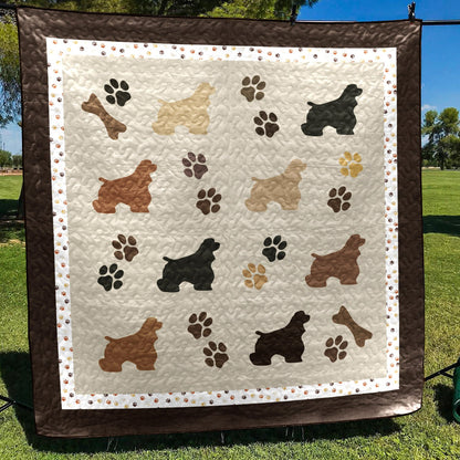 Cocker Spaniel CLA250648 Quilt Blanket