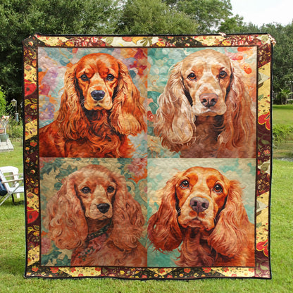 Cocker Spaniel Dog CL28100426MDQ Art Quilt