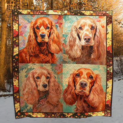 Cocker Spaniel Dog CL28100426MDQ Art Quilt