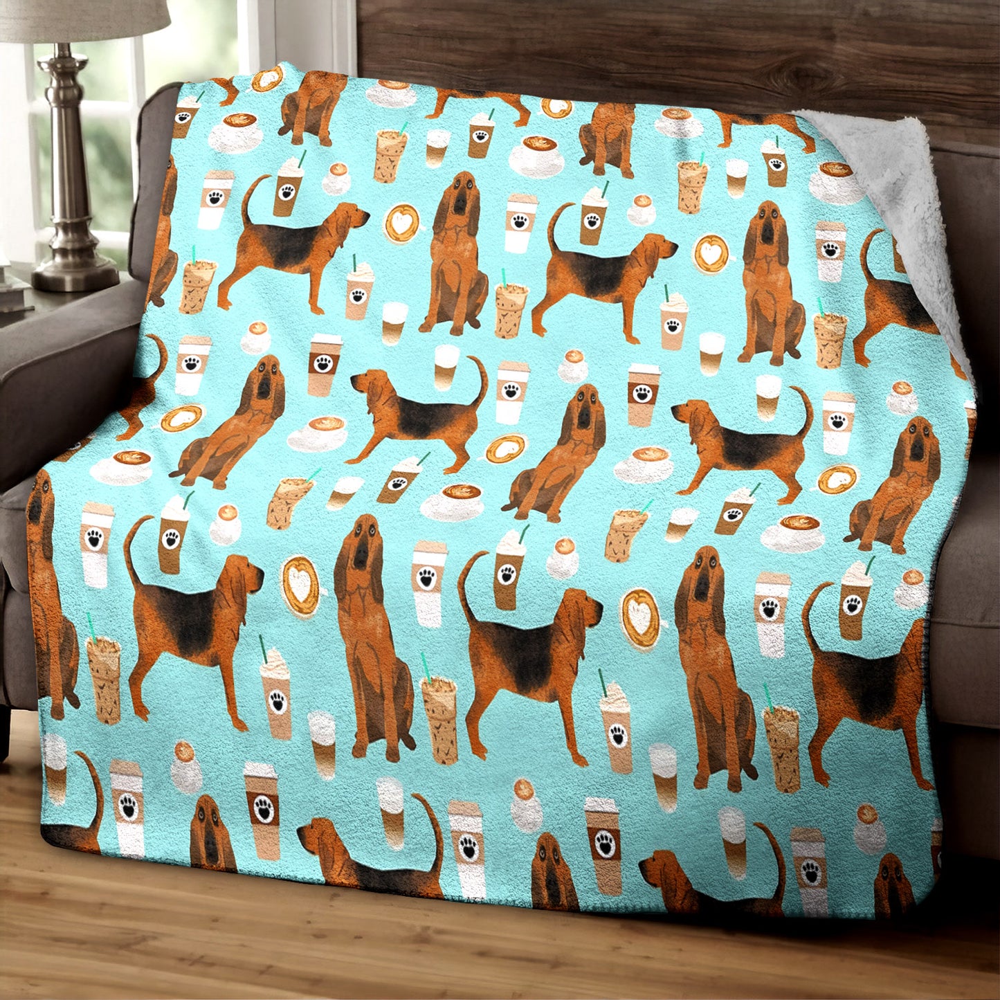 Coffee Dog TN170805T Sherpa Fleece Blanket