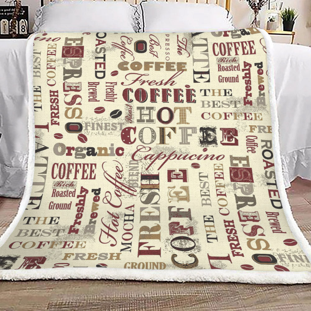 Coffee HM2109024TT Sherpa Fleece Blanket