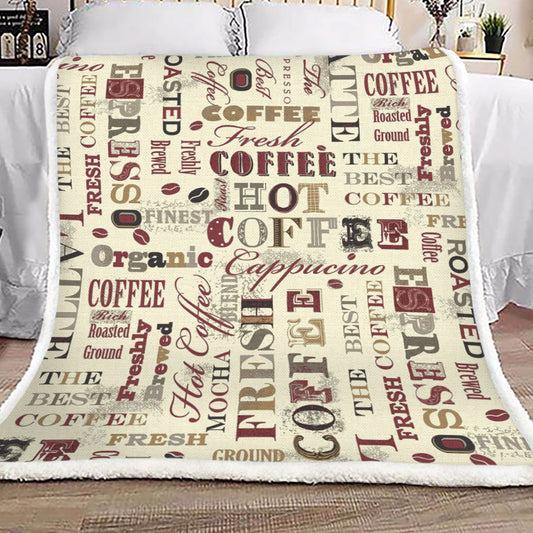 Coffee HM2109024TT Sherpa Fleece Blanket