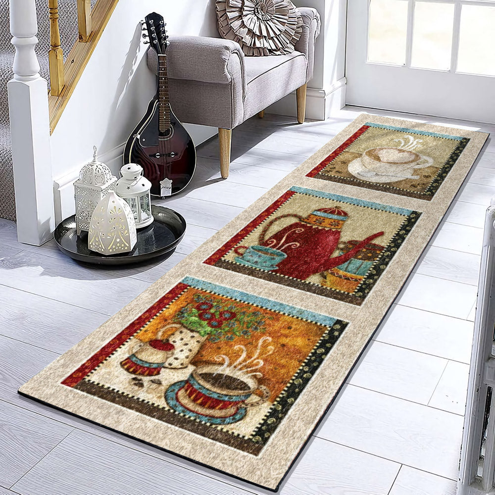 Coffee Mugs And Bottle HN121007RU Runner Rug
