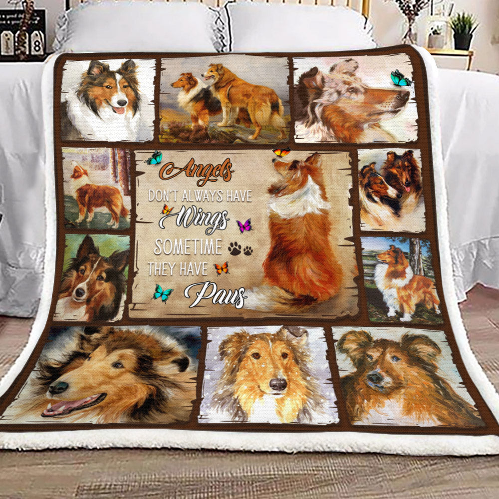 Collie YH3110878F Sherpa Fleece Blanket