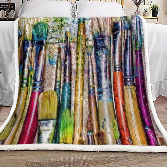 Color Pen Drawing HN2210073F Sherpa Fleece Blanket