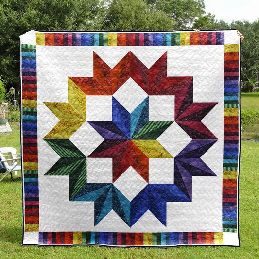 Colorful Carpenter Star Quilt Blanket TN270502D