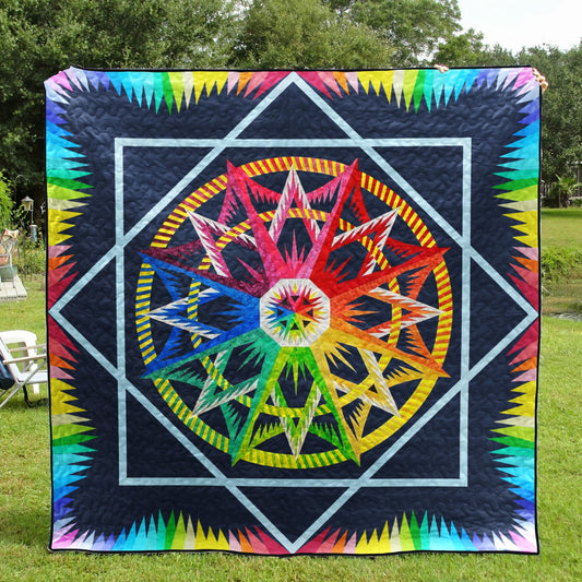 Colorful Compass Quilt Blanket MT200504D