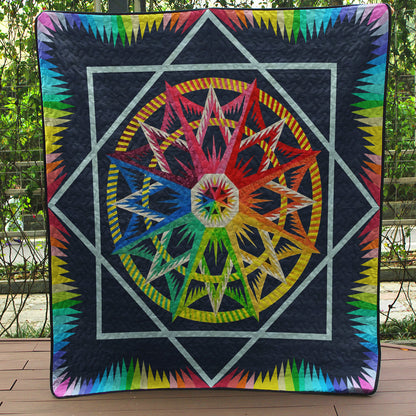 Colorful Compass Quilt Blanket MT200504D