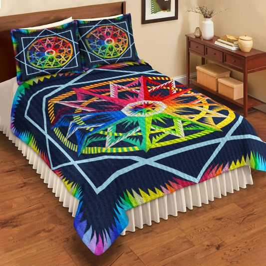 Colorful Compass Quilt Bedding Set MT230510D