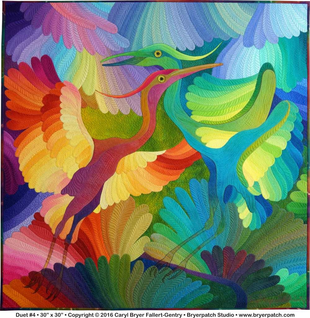Colorful Cranes CLA0511255Q Quilt Blanket