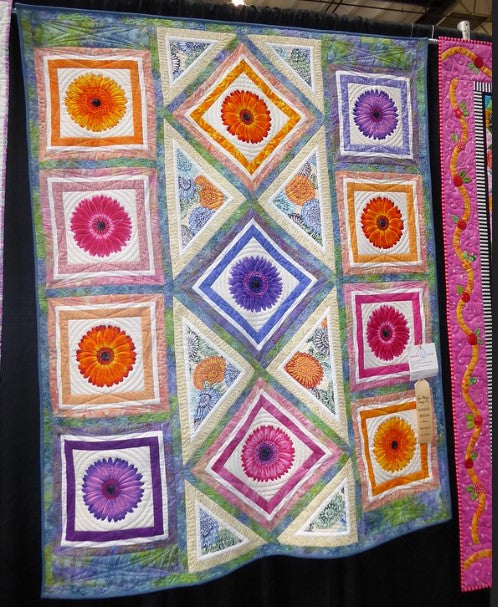 Colorful Daisy Flower CLA2410161Q Quilt Blanket