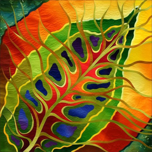 Colorful Leaf CLA2310158Q Quilt Blanket