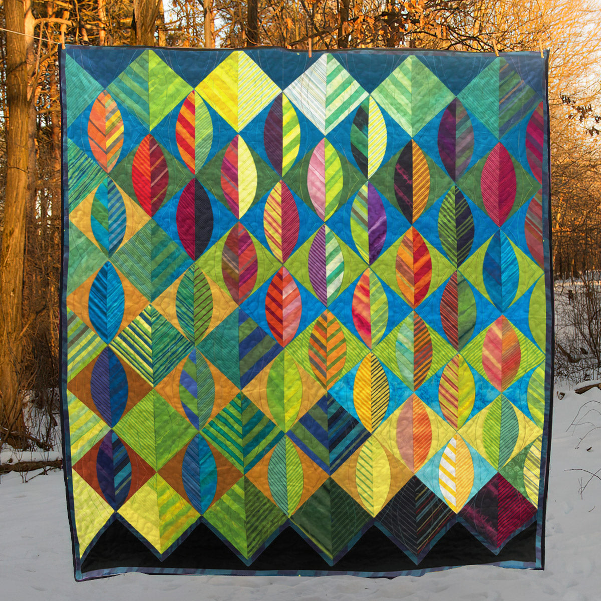 Colorful Leaves CLA2310159Q Quilt Blanket
