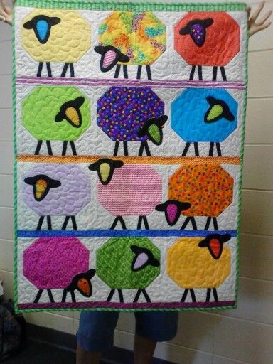 Colorful Sheep CLP1111122Q Quilt Blanket