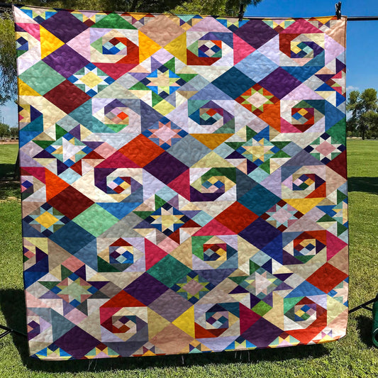Colorful Snail Trail Quilt Blanket HN090702M