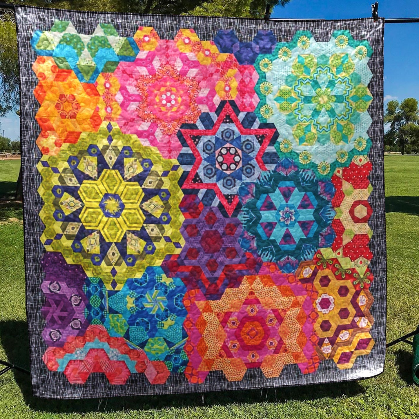 Colorful Star Of David CLA1710113Q Quilt Blanket