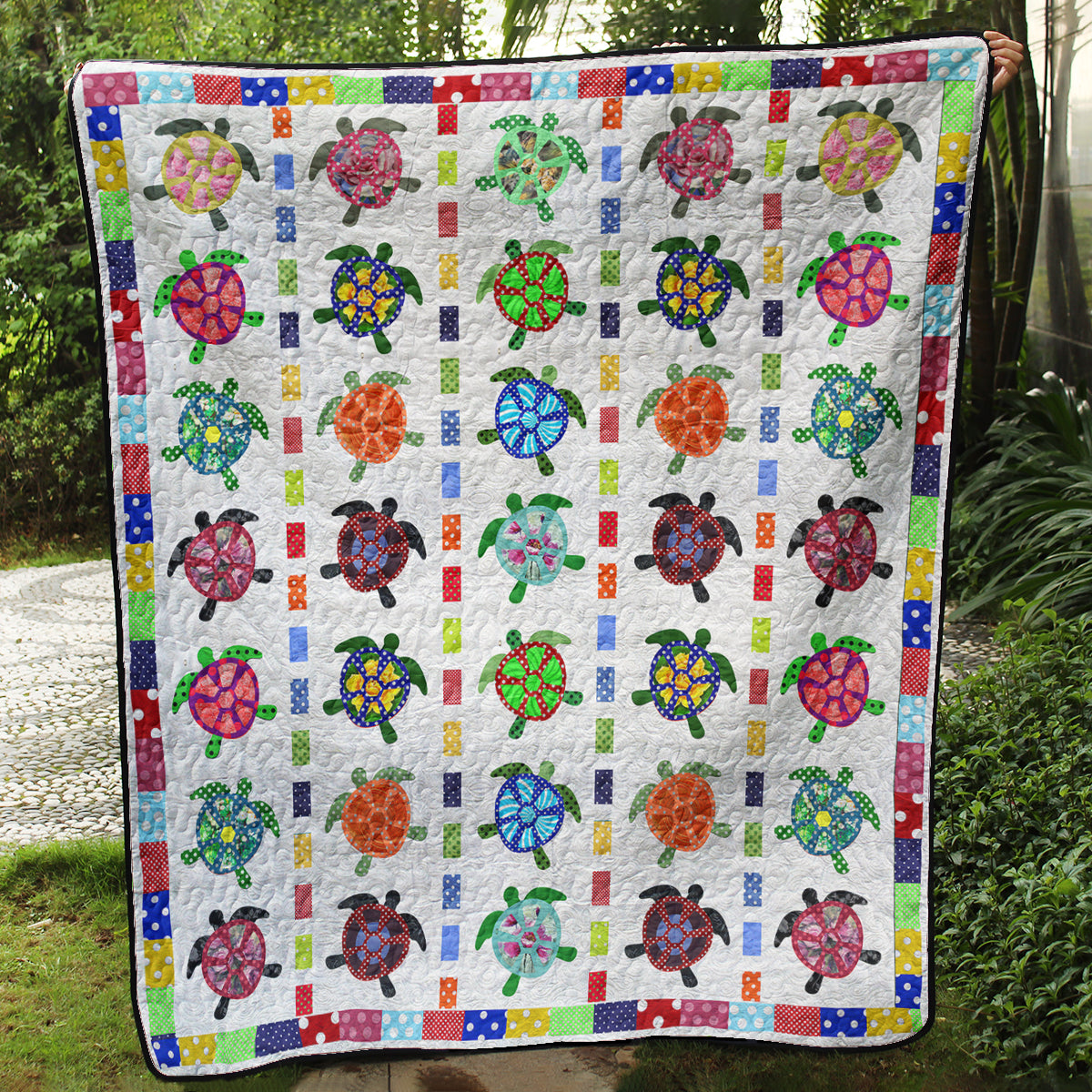 Colorful Turtle Pk270504 Quilt Blanket