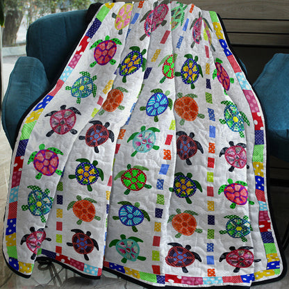 Colorful Turtle Pk270504 Quilt Blanket