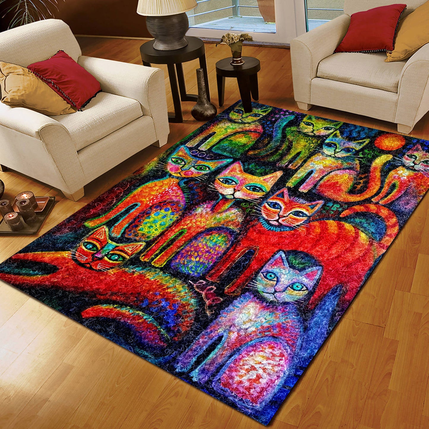 Colorful Cat BT190816R Rug