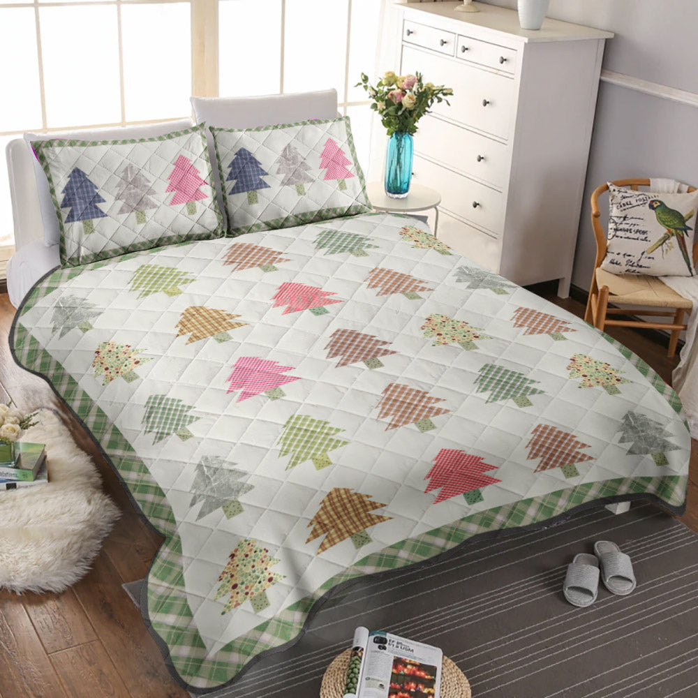 Colorful Christmas Tree CLM2510111B Quilt Bedding Set