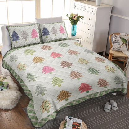 Colorful Christmas Tree CLM2510111B Quilt Bedding Set
