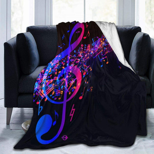 Colorful Galaxy Music Note CLG2110013F Sherpa Fleece Blanket