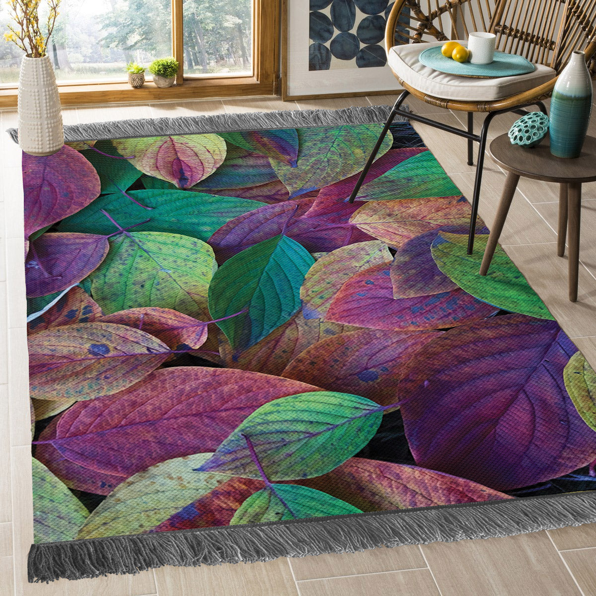 Colorful Leaves DV2210070O Decorative Floor-cloth