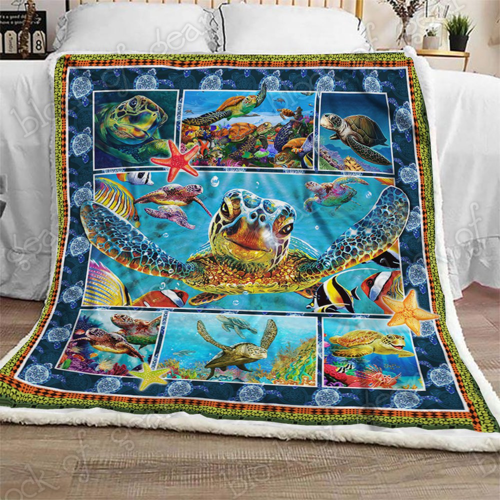 Colorful Turtle CL270988MDF Sherpa Fleece Blanket