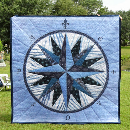 Compass Rose CLA210657 Quilt Blanket