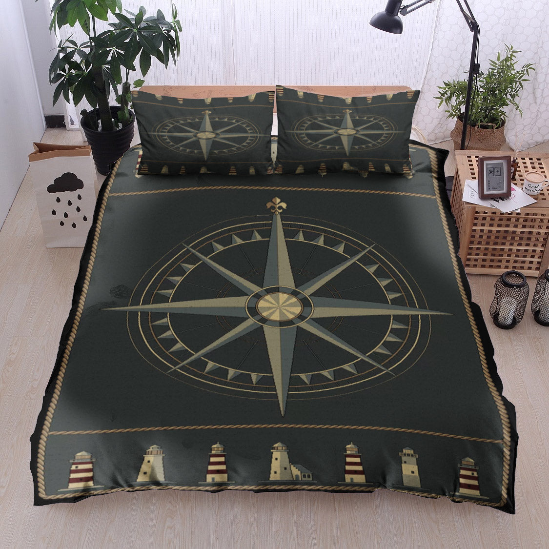 Compass And Lighthouse HN07100044B Bedding Sets